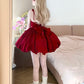 Red Homecoming Dress Short Velvet Prom Dress Evening Dress Birthday Dress gh4520