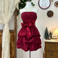 Burgunderrotes, kurzes, süßes Homecoming-Kleid, Geburtstagsparty-Kleid, gh4260