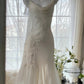Ivory White Elegant Fashion Exquisite Floral Beading Long Chiffon Ball Gown Evening Dress Party Dress gh4006