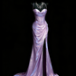 Galaxie-schimmerndes, blau glitzerndes Meerjungfrauenkleid im Regenbogen-Stil – Abendkleid und Kleid für den roten Teppich im Sternenlicht-Stil gh6570