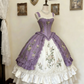 Green and White Rose Rococo Palace Dress gh6781
