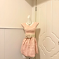 Light Pink Sleeveless Short Cocktail Dress, Off Shoulder Ruffle Neck 3D Floral Waistband A-Line Homecoming Party Gown gh9264