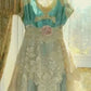 Robe de soirée longue en satin bleu vintage en dentelle gh4754