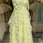 Yellow-Green Spaghetti Straps High Waist Irregular Hem Evening Dress, Fairy Gown, Romantic Gown gh7427