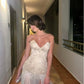 Champagne Color Sparkling Sweetheart Neck Elegant Long Slit Sequin Chiffon Ball Gown Evening Dress gh4185