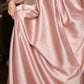 girlhomeshops-Pink Elegant Simple Floral Long Satin Prom Dress Bridesmaid Dress gh5951