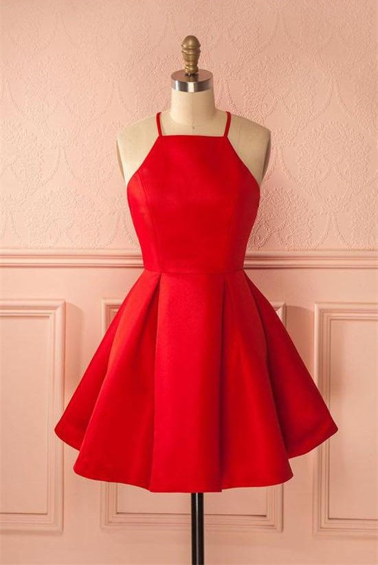 Blau/lila/rot süßes kurzes Satin-Ballkleid Homecoming-Kleid Geburtstagsparty-Kleid gh805