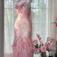 Rosa Elegante Fee Chiffon Ballkleid Abendkleid Partykleid gh4321