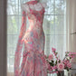 Rosa Elegante Fee Chiffon Ballkleid Abendkleid Partykleid gh4321