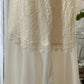 Elfenbeinweißes romantisches, modisches, elegantes, exquisites Spitzen-Ballkleid aus Chiffon, langes Abendkleid für Geburtstage/Hochzeitsgäste/Urlaubspartys, Ballkleid, Valentinstags-Date-Kleid, gh4028