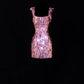 Girlhomeshops-Pink Exquisite Short Sequin Homecoming Dress Birthday Party Dress gh5378