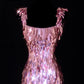 Girlhomeshops-Pink Exquisite Short Sequin Homecoming Dress Birthday Party Dress gh5378
