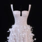 Girlhomeshops-Pink Feather Exquisite Beaded Short Tulle Homecoming Dress Birthday Party Dress gh5377