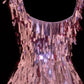 Girlhomeshops-Pink Exquisite Short Sequin Homecoming Dress Birthday Party Dress gh5378