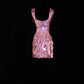 Girlhomeshops-Pink Exquisite Short Sequin Homecoming Dress Birthday Party Dress gh5378