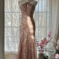 Rosa Luxus wunderschöne elegante romantische exquisite Perlen lange Chiffon Ballkleid Abendkleid Partykleid Ballkleid Valentinstag Datum Kleid gh4047
