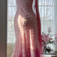Rosa Farbverlauf Luxus Wunderschöne Retro Mode Exquisite Perlen Lange Chiffon Ballkleid Geburtstag Party Kleid Abendkleid Ballkleid gh3974
