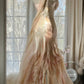 Hellrosa Wunderschönes, exquisites Perlenbesetztes Spaghettiträger-Lang-Chiffon-Satin-Ballkleid-Abendkleid für Geburtstage/Feiertagspartys Ballkleid gh4064