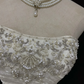 Off White Strapless Elegant Long Romantic Gown, Beaded Decoration, Cinched Slim Waist, Wedding Dress & Bridal Gown gh8106