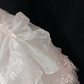 Blush Pink Strapless Vintage Romantic Gown, Cinched Waist, Voluminous Skirt With Lace Trim, Wedding Dress & Bridal Gown gh8151