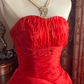 Red Strapless Waist-Cinched Voluminous Skirt Prom Dress, Birthday Ball Gown, Evening Party Gown gh7281