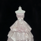 Blush Pink Strapless Cinched Waist Voluminous Elegant Princess Skirt Romantic Dress, Wedding Gown gh8018