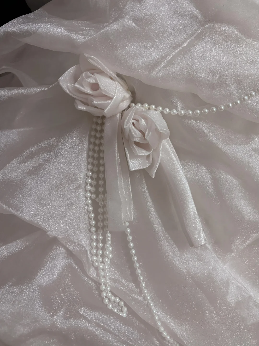 White Satin Strapless Romantic Gown with Fitted Waist and Voluminous Princess Skirt, Wedding Dress & Bridal Gown gh8192