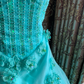 Lake Blue Spaghetti Strap Waist-Cinched Voluminous Skirt Prom Dress, Evening Ball Gown, Birthday Party Gown gh7282