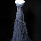 Strapless Unique Designed Neckline, Waist-Cinched Fitted Bodycon Sexy Mermaid Evening Dress, Fairy Gown, Romantic Gown gh7480