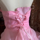 Light Pink Strapless Waist-Cinched Voluminous Skirt Prom Dress, Birthday Gown, Graduation Gown gh7255