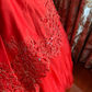 Red Strapless Waist-Cinched Vintage Elegant Prom Dress, Evening Ball Gown, Birthday Party Gown gh7284