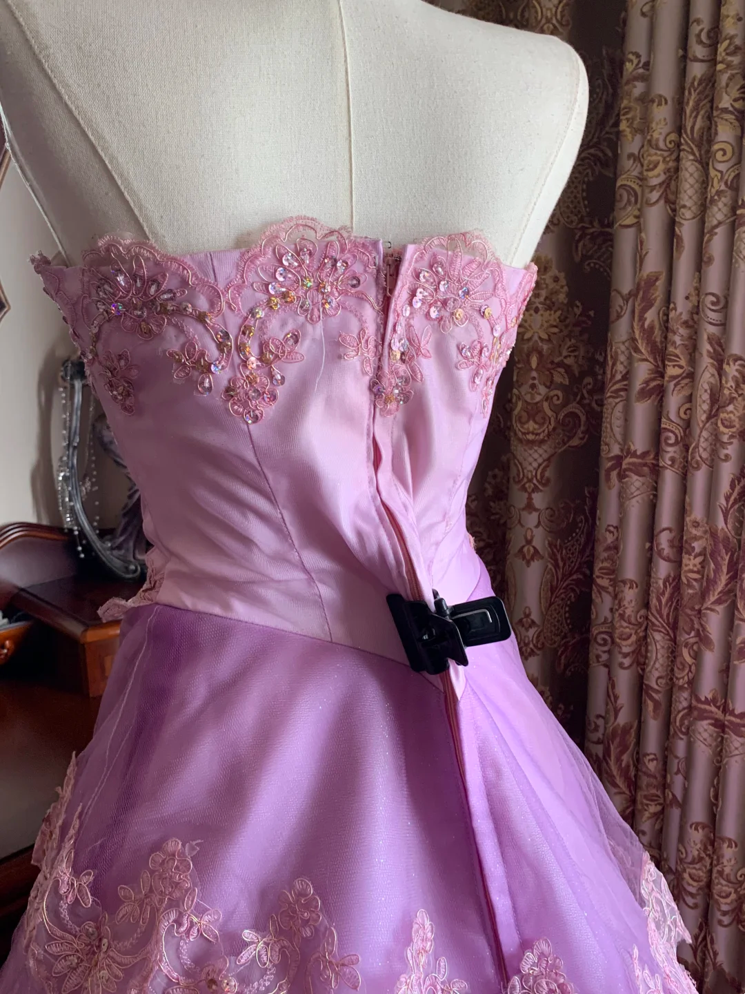 Lilac Strapless Waist-Cinched Voluminous Skirt Prom Dress, Birthday Ball Gown, Evening Party Gown gh7285