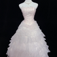 Lavender Strapless Cinched Waist Voluminous Skirt Elegant Romantic Dress, Wedding Gown gh8071