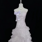 Lavender Strapless Cinched Waist Rhinestone Fitted Sexy Long Elegant Romantic Dress, Wedding Gown gh7975