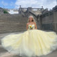 Girlhomeshops--💛Yellow tulle fashion long princess prom dress party dress ball gown gh5451