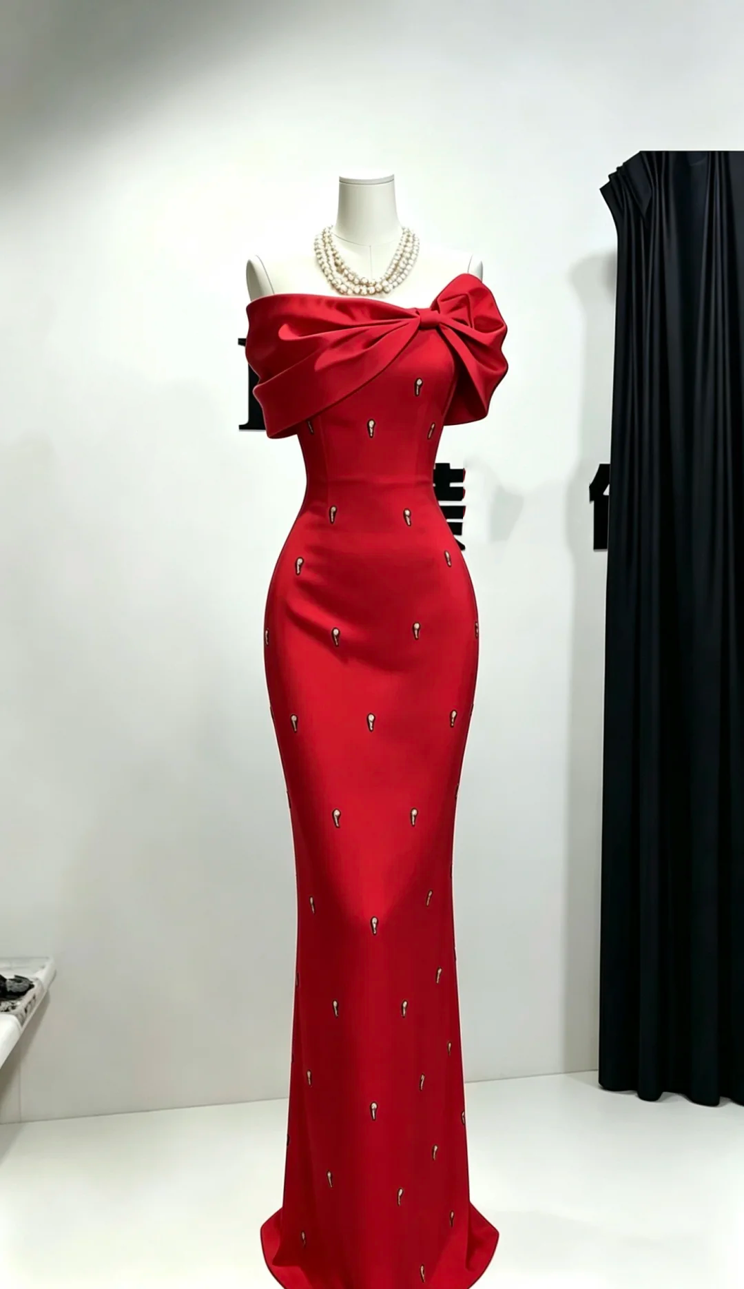 Satin Unique Off-Shoulder Waist-Cinched Fitted Bodycon Sexy Long Evening Dress, Fairy Gown, Romantic Gown gh7482