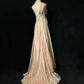 ✨Girlhomeshops-Nude Pink One Shoulder Draped Satin Gown Lace 3D Floral gh10141