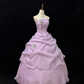 Light Lavender Strapless Cinched Waist Voluminous Skirt Romantic Dress, Wedding Gown gh7937