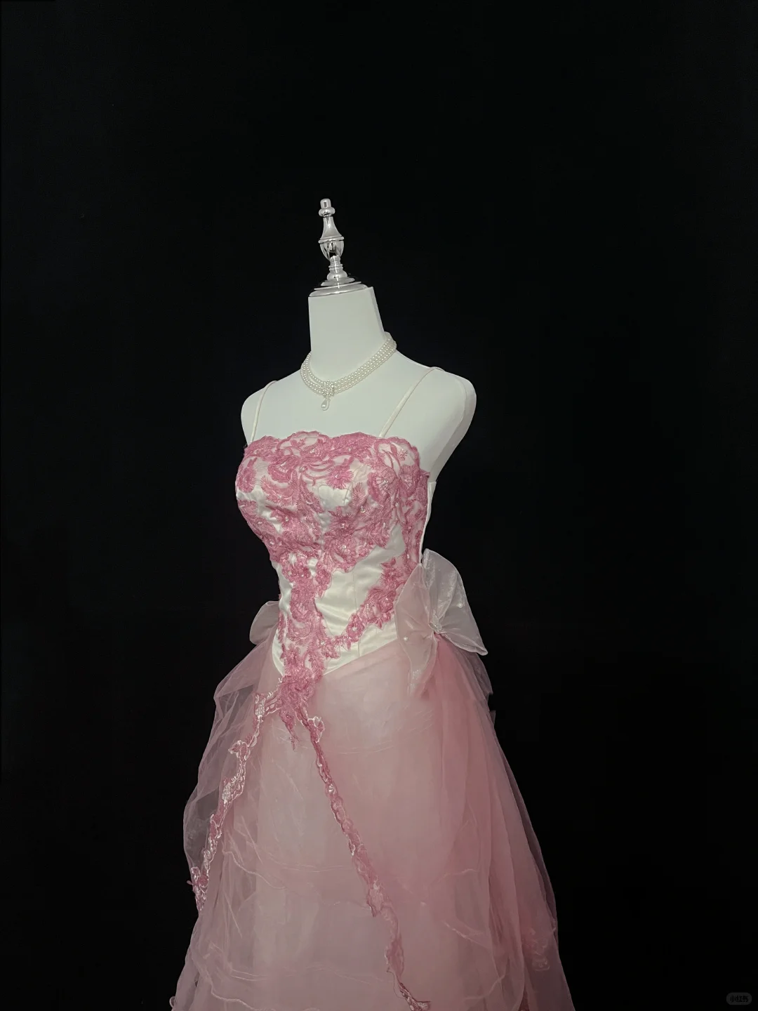 Blush Pink Spaghetti Straps, Cinched Waist, Slim Fit, Embroidered Long Vintage Elegant Romantic Dress, Wedding Gown gh8073