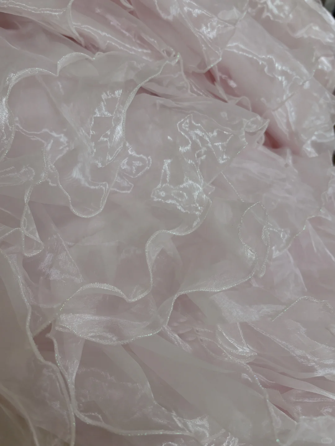 Blush Pink Strapless Romantic Gown, Cinched Waist, Lovely Teen-style Voluminous Tiered Skirt, Wedding Dress & Bridal Gown gh8158