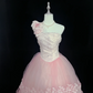 Blush Pink Strapless Cinched Waist Gradient Voluminous Princess Skirt Romantic Dress, Wedding Gown gh8074