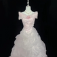 Blush Pink Off-the-Shoulder Cinched Waist Vintage Elegant Voluminous Princess Skirt Long Romantic Dress, Wedding Gown gh8025