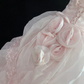 Blush Pink Strapless Romantic Gown with Embroidery, Cinched Waist, Fluffy Tiered Princess Skirt, Wedding Dress & Bridal Gown gh8159