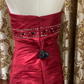 Red Strapless Waist-Cinched Fitted Long Prom Dress, Evening Party Gown gh7289