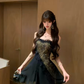 Black Strapless Lace Homecoming Dress Chiffon Mini Prom Gown gh9407