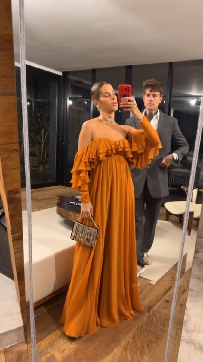 Yellow Brown Elegant Solid Color Fashion Off Shoulder Chic Ruffle Long Evening Dress Party Dress Wedding Guest Dress gh3066