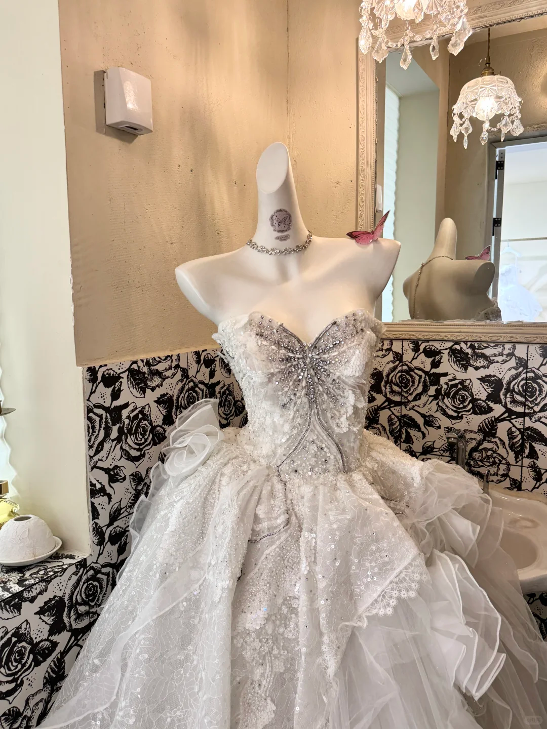 Ivory Strapless Waist-Cinched Voluminous Designer Skirt Vintage Elegant Romantic Dress, Wedding Gown gh7547