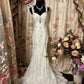 Robe de soirée élégante en tulle et dentelle blanche, dos nu, en queue de poisson, robe de mariée gh4385