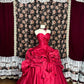 Rotes, langes Satin-Ballkleid-Abendkleid gh4767