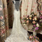 Robe de soirée élégante en tulle et dentelle blanche, dos nu, en queue de poisson, robe de mariée gh4385